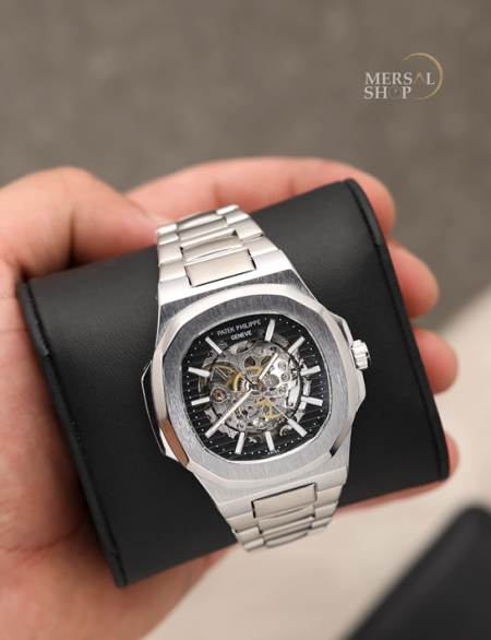 ساعة باتيك فيليب رجالي نبض اوتوماتيك (ساعة + علبة فخمة)